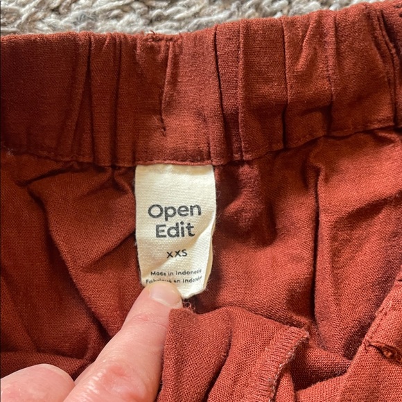 Open Edit Terracotta/Rust Wide-Leg Pants - Picture 2 of 7